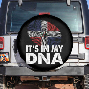 It's in My DNA Dominican Flag Spare Tire Cover TS10 No hole Black Print Your Wear