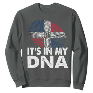 It's in My DNA Dominican Flag Sweatshirt TS10 Dark Heather Print Your Wear