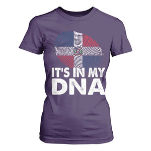 It's in My DNA Dominican Flag T Shirt For Women TS10 Purple Print Your Wear