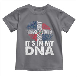 It's in My DNA Dominican Flag Toddler T Shirt TS10 Charcoal Print Your Wear