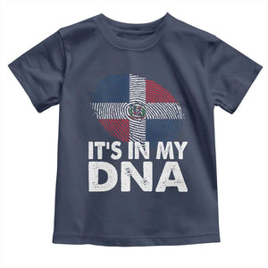 It's in My DNA Dominican Flag Toddler T Shirt TS10 Navy Print Your Wear