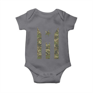 Camo Puerto Rico Flag Baby Onesie Hispanic Heritage Month Boricua Rican TS10 Charcoal Print Your Wear
