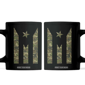 Camo Puerto Rico Flag Coffee Mug Hispanic Heritage Month Boricua Rican TS10 Black Print Your Wear