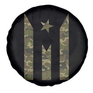 Camo Puerto Rico Flag Spare Tire Cover Hispanic Heritage Month Boricua Rican TS10 Print Your Wear