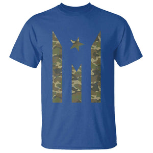Camo Puerto Rico Flag T Shirt Hispanic Heritage Month Boricua Rican TS10 Royal Blue Print Your Wear