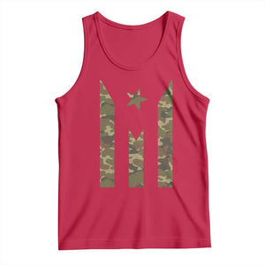 Camo Puerto Rico Flag Tank Top Hispanic Heritage Month Boricua Rican TS10 Red Print Your Wear