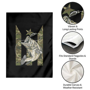 Fishing Puerto Rico Flag Garden Flag Bass Fish Fisherman Camo Camouflage US Flag TS10 Print Your Wear