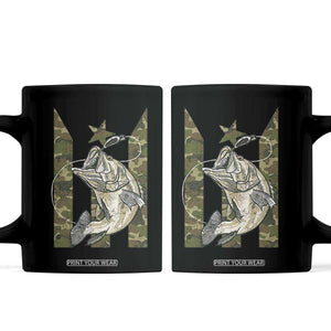 Fishing Puerto Rico Flag Coffee Mug Bass Fish Fisherman Camo Camouflage US Flag TS10 Black Print Your Wear