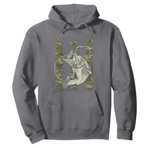 Fishing Puerto Rico Flag Hoodie Bass Fish Fisherman Camo Camouflage US Flag TS10 Charcoal Print Your Wear