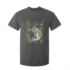 Fishing Puerto Rico Flag T Shirt For Kid Bass Fish Fisherman Camo Camouflage US Flag TS10 Dark Heather Print Your Wear