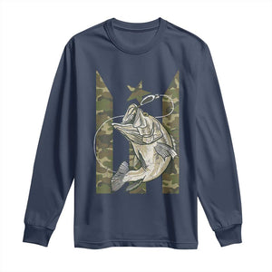 Fishing Puerto Rico Flag Long Sleeve Shirt Bass Fish Fisherman Camo Camouflage US Flag TS10 Navy Print Your Wear