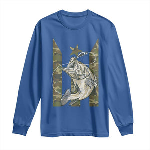 Fishing Puerto Rico Flag Long Sleeve Shirt Bass Fish Fisherman Camo Camouflage US Flag TS10 Royal Blue Print Your Wear