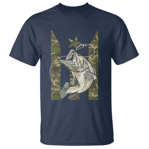 Fishing Puerto Rico Flag T Shirt Bass Fish Fisherman Camo Camouflage US Flag TS10 Navy Print Your Wear