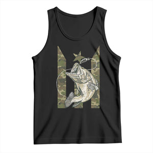 Fishing Puerto Rico Flag Tank Top Bass Fish Fisherman Camo Camouflage US Flag TS10 Black Print Your Wear