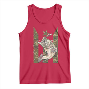 Fishing Puerto Rico Flag Tank Top Bass Fish Fisherman Camo Camouflage US Flag TS10 Red Print Your Wear