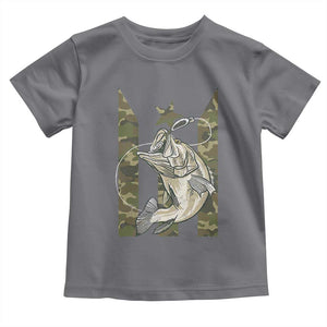 Fishing Puerto Rico Flag Toddler T Shirt Bass Fish Fisherman Camo Camouflage US Flag TS10 Charcoal Print Your Wear