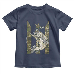 Fishing Puerto Rico Flag Toddler T Shirt Bass Fish Fisherman Camo Camouflage US Flag TS10 Navy Print Your Wear