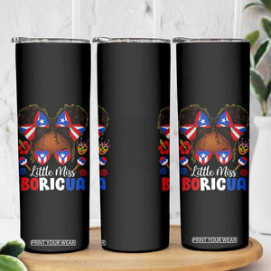 Little Miss Boricua Skinny Tumbler Puerto Rican Afro Messy Bun Girls Kids TS10 Print Your Wear
