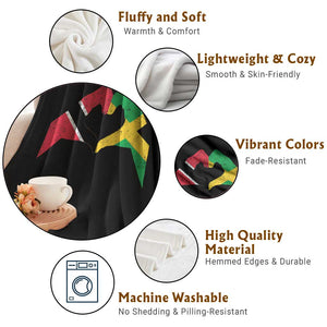 Trinidad and Tobago Jamaican Throw Blanket Two Flags One Heart TS10 Print Your Wear