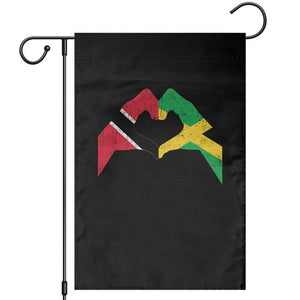 Trinidad and Tobago Jamaican Garden Flag Two Flags One Heart TS10 Black Print Your Wear