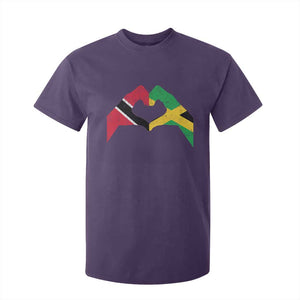 Trinidad and Tobago Jamaican T Shirt For Kid Two Flags One Heart TS10 Purple Print Your Wear