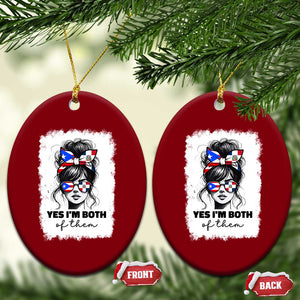 Dominican Puerto Rican Woman Ceramic Ornament Yes Im Both Of Them TS10 Print Your Wear