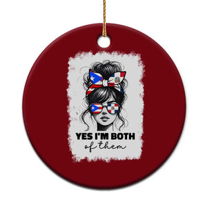 Dominican Puerto Rican Woman Ceramic Ornament Yes Im Both Of Them TS10 1pc Red Print Your Wear