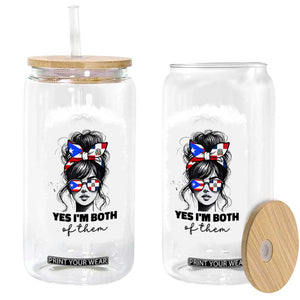 Dominican Puerto Rican Woman Glass Can Yes Im Both Of Them TS10 Print Your Wear