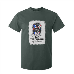 Dominican Puerto Rican Woman T Shirt For Kid Yes Im Both Of Them TS10 Dark Forest Green Print Your Wear