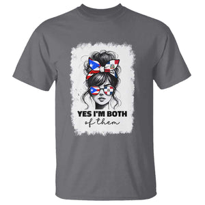 Dominican Puerto Rican Woman T Shirt Yes Im Both Of Them TS10 Charcoal Print Your Wear