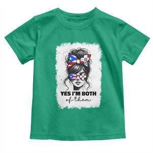 Dominican Puerto Rican Woman Toddler T Shirt Yes Im Both Of Them TS10 Irish Green Print Your Wear