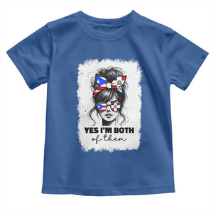Dominican Puerto Rican Woman Toddler T Shirt Yes Im Both Of Them TS10 Royal Blue Print Your Wear