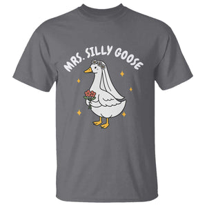 Mrs. Silly Goose Bride T Shirt Funny Goose Lovers Bride To Be TS10 Charcoal Print Your Wear