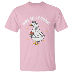 Mrs. Silly Goose Bride T Shirt Funny Goose Lovers Bride To Be TS10 Light Pink Print Your Wear
