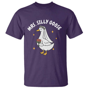 Mrs. Silly Goose Bride T Shirt Funny Goose Lovers Bride To Be TS10 Purple Print Your Wear