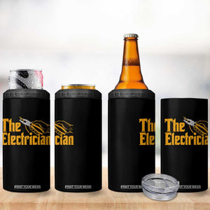 The Electrician 4 in 1 Can Cooler Tumbler Vintage Wire Stripper Pliers Graphic