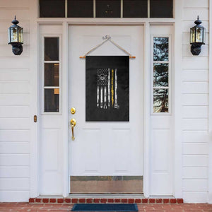 Electrician US Flag Garden Flag Tools for Electricians Skull Lightning Graphic