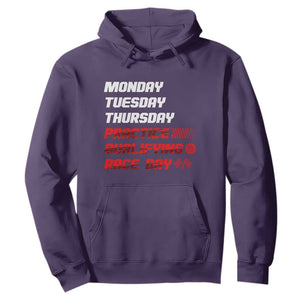 Monday Tuesday Thursday Practice Qualifying Race Day Hoodie TS10 Purple Print Your Wear