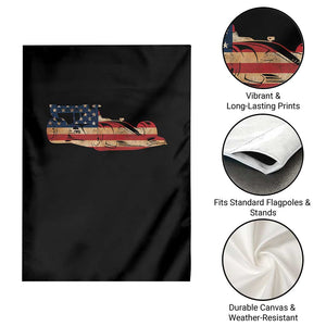 Racing Car Garden Flag Retro Style Vintage American Flag TS10 Print Your Wear