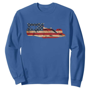 Racing Car Sweatshirt Retro Style Vintage American Flag TS10 Royal Blue Print Your Wear