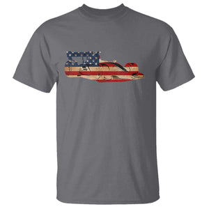 Racing Car T Shirt Retro Style Vintage American Flag TS10 Charcoal Print Your Wear