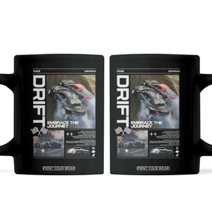 Vintage Japanese Drift Race Car Coffee Mug Cool Retro Vintage JDM Tokyo Japan Drifting TS10 Black Print Your Wear
