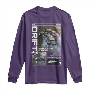 Vintage Japanese Drift Race Car Long Sleeve Shirt Cool Retro Vintage JDM Tokyo Japan Drifting TS10 Purple Print Your Wear