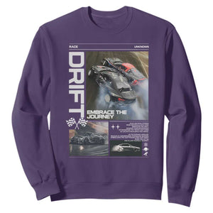 Vintage Japanese Drift Race Car Sweatshirt Cool Retro Vintage JDM Tokyo Japan Drifting TS10 Purple Print Your Wear
