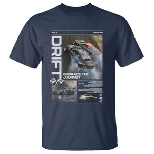 Vintage Japanese Drift Race Car T Shirt Cool Retro Vintage JDM Tokyo Japan Drifting TS10 Navy Print Your Wear