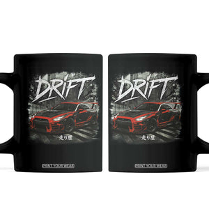 Vintage Japanese Drift Race Car Coffee Mug Retro Vintage JDM Tokyo Japan Drifting TS10 Black Print Your Wear