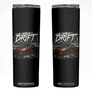 Vintage Japanese Drift Race Car Skinny Tumbler Retro Vintage JDM Tokyo Japan Drifting TS10 Black Print Your Wear