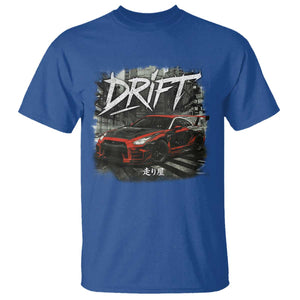 Vintage Japanese Drift Race Car T Shirt Retro Vintage JDM Tokyo Japan Drifting TS10 Royal Blue Print Your Wear
