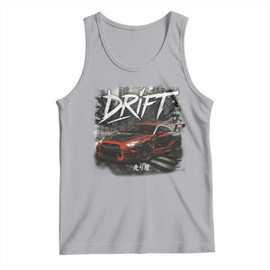 Vintage Japanese Drift Race Car Tank Top Retro Vintage JDM Tokyo Japan Drifting TS10 Athletic Heather Print Your Wear