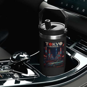 Distress JDM Tokyo Japan Drift Race Car Flip Straw Tumbler Retro Vintage Japanese Graphic TS10 Print Your Wear